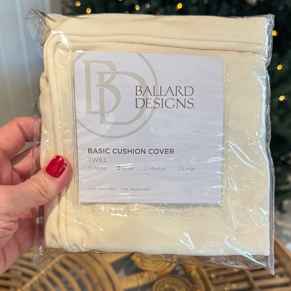 Ballard Designs Cream Cushion Cover
